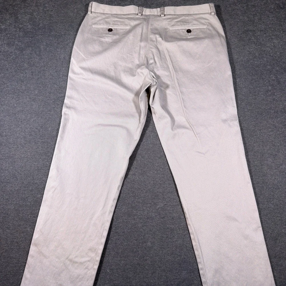 J.Crew Bowery Stretch Pants Mens 36x32 Grey Slim Fit Chino Trousers Cotton Blend